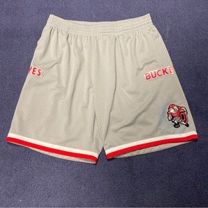 Used Mitchell & Ness Silver Grey Ohio State Buckeyes Authentic Shorts Men’s 3XL
